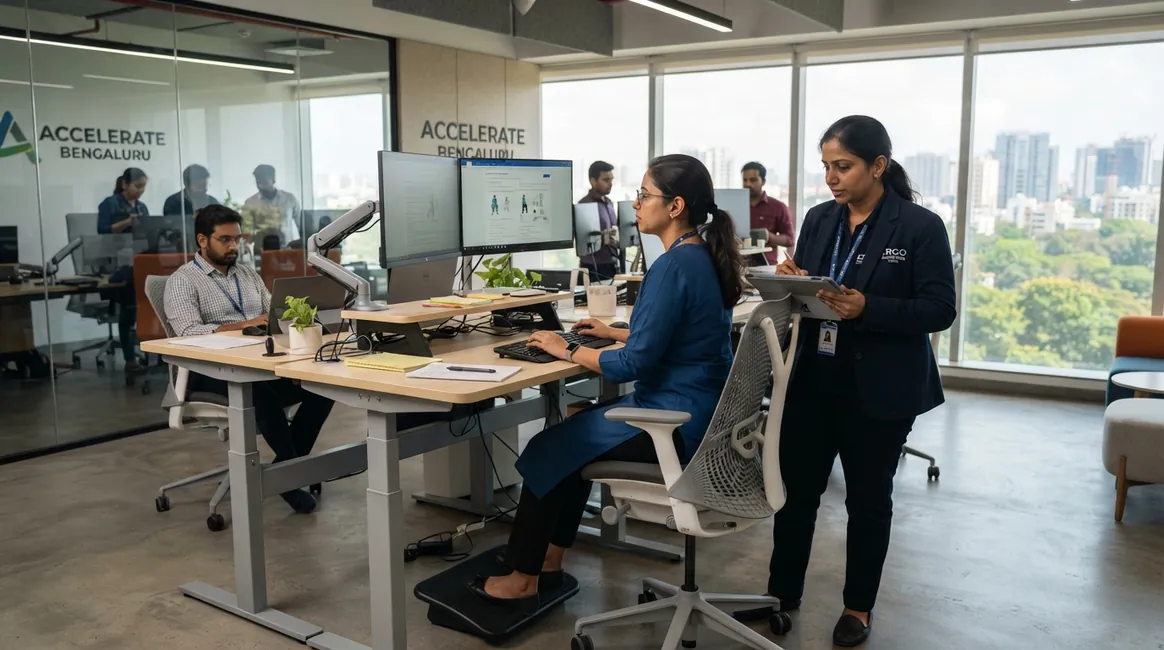 Corporate office ergonomics assessment in Bengaluru
